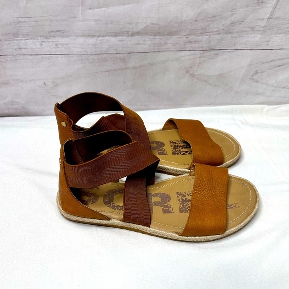 Sorel Brown Ella Sandals Size 7.5 - Picture 4 of 8